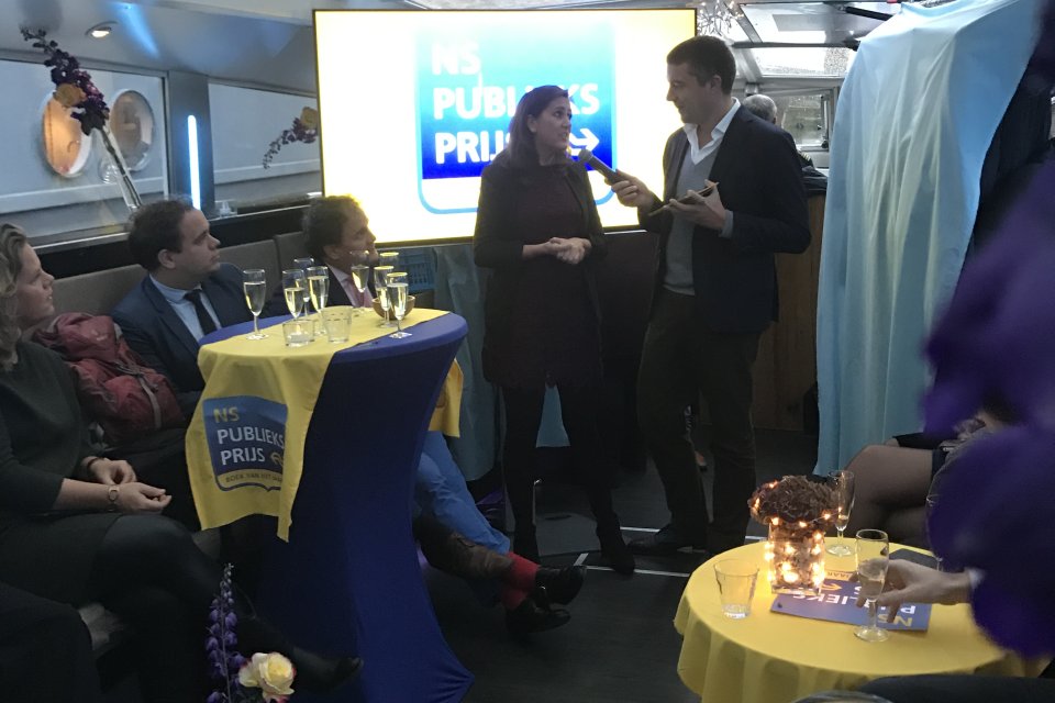 NS Publieksprijs 2016 aan boord bij Staets