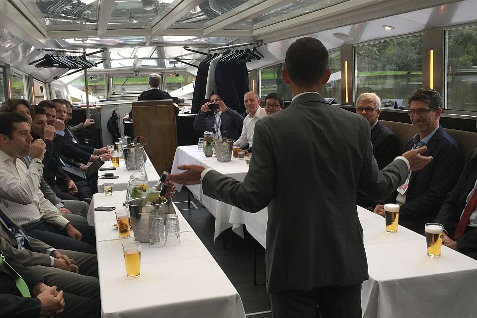 Rondvaart met medewerkers van Hukseflux door Amsterdam