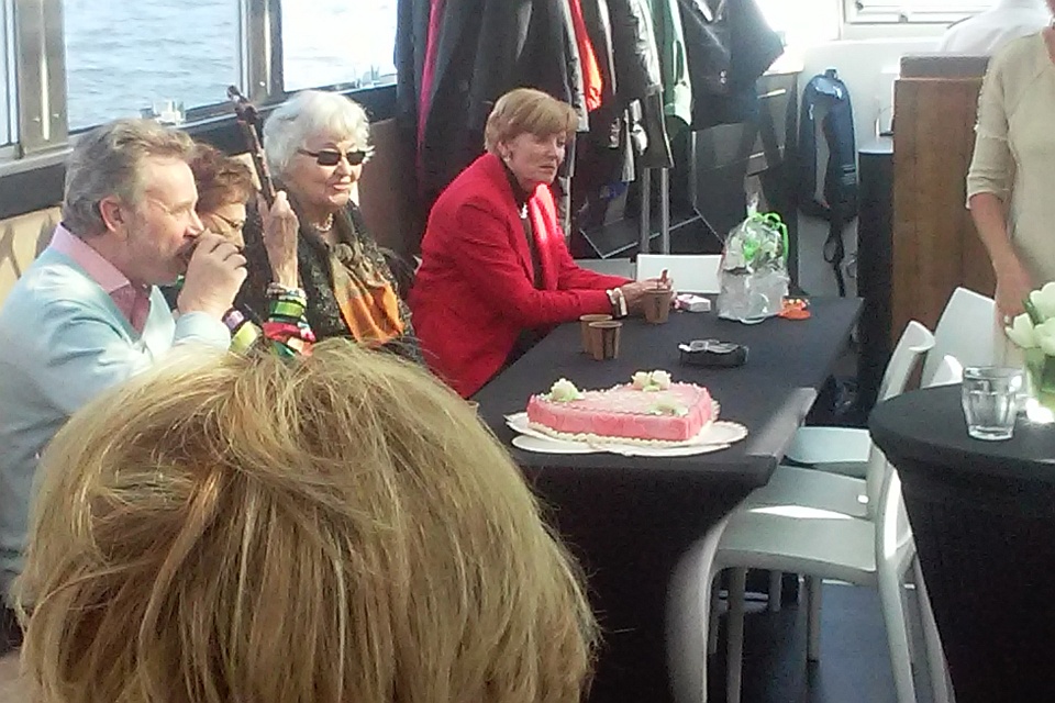 Verjaardagsfeest Oma 95 jaar op de Amsterdamse grachten